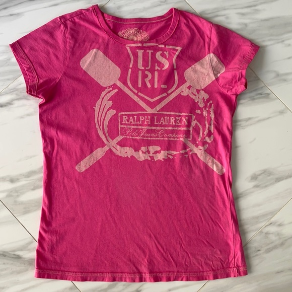 Polo Ralph Lauren Tops - Women’s RALPH LAUREN Polo Jeans Pink Tshirt Size Small